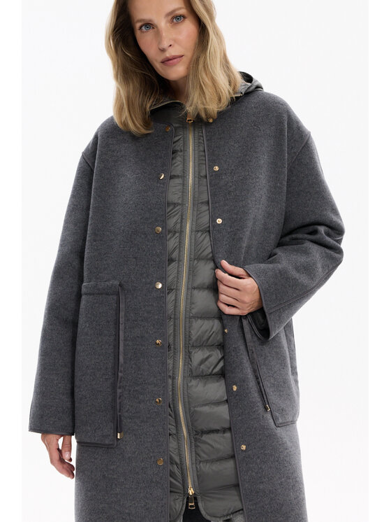 Deni Cler Milano Deni Cler Milano Kurtka przejściowa T-DC-9081-F5-90-88-1 Szary Regular Fit