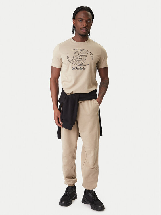 Guess Guess Tricou Z6RI06 I3Z14 Bej Regular Fit