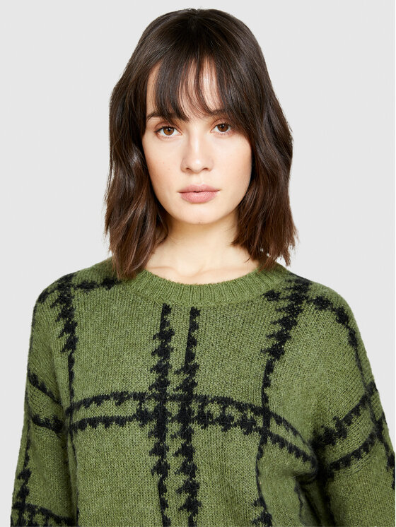 Sisley Sisley Pullover 1026L103P Grün Boxy Fit