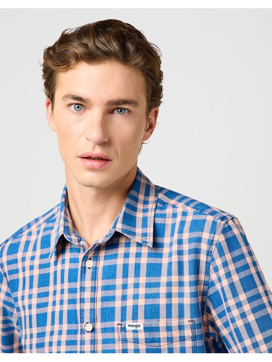Wrangler Wrangler Koszula 112362733 Niebieski Regular Fit