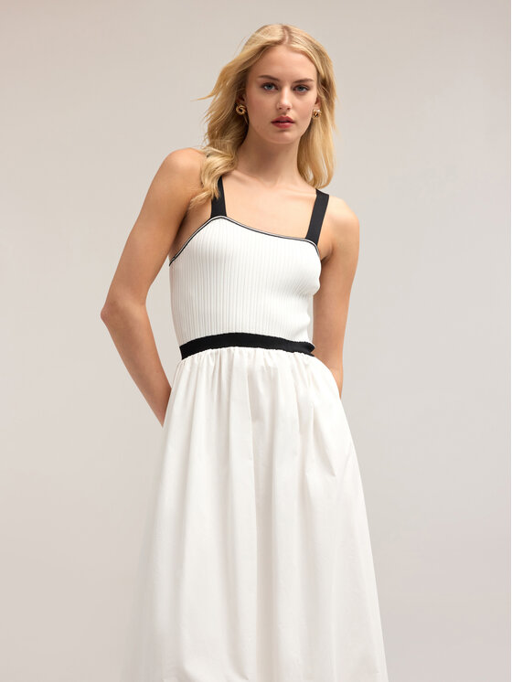 Motivi Motivi Abito da sera 7627W001416N0S1 Bianco Flare Fit