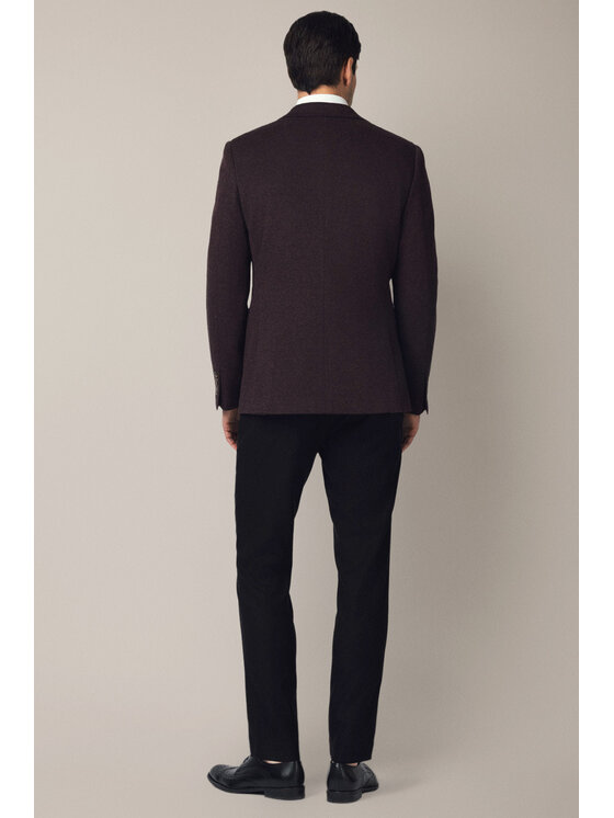 Lancerto Lancerto Marynarka Orticoli MA131225000017 Bordowy Slim Fit