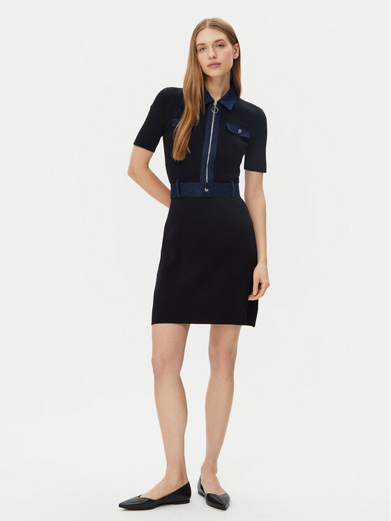 Morgan Morgan Φόρεμα υφασμάτινο 251-RMJEAN Μαύρο Slim Fit
