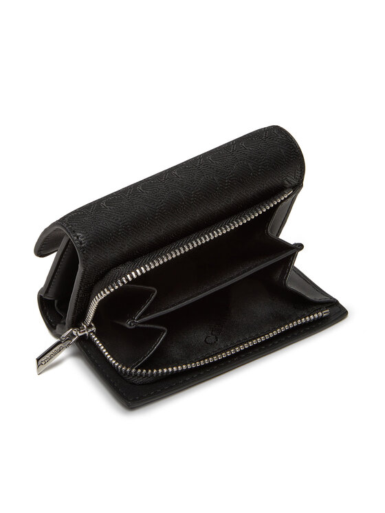 Calvin Klein Calvin Klein Ženski novčanik Ck Must Aop Small Trifold W Zip LV04F1038G Crna