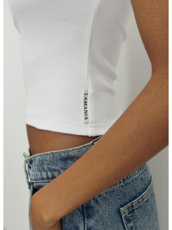La Mania La Mania Top TESSA WHITE Bianco Classic Fit