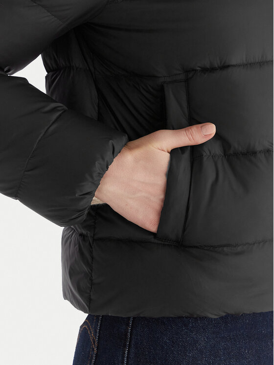 Tommy Hilfiger Tommy Hilfiger Пухено яке WW0WW43581 Черен Regular Fit