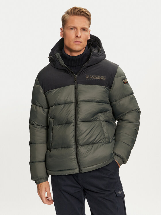 Napapijri Napapijri Žieminė striukė A-Hornelen NP0A4GLL Žalia Regular Fit