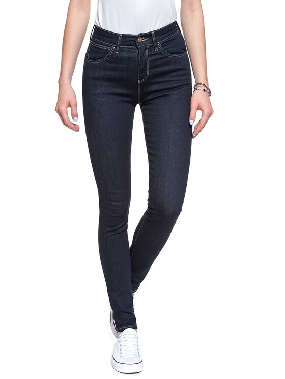 Wrangler Wrangler Jeansy HIGH RISE SKINNY Czarny Skinny Fit