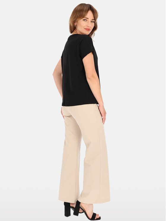 Perso Perso Tričko TCE243000F Čierna Regular Fit