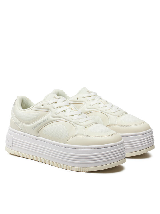 Calvin Klein Jeans Calvin Klein Jeans Tenisice Bold Platf Low Lace Mix In Mtl YW0YW01471 Bež