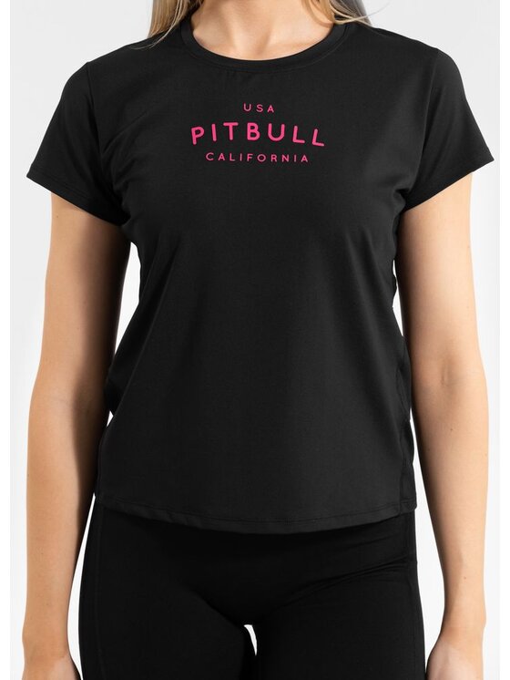 PITBULL PITBULL Koszulka techniczna AVENIDA Czarny Regular Fit