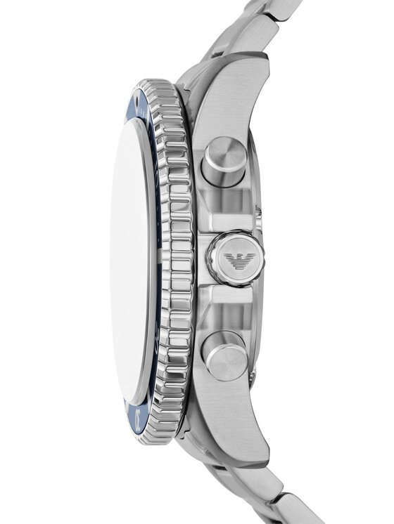 Emporio Armani Emporio Armani Ročna ura World Explorer AR11681 Srebrna