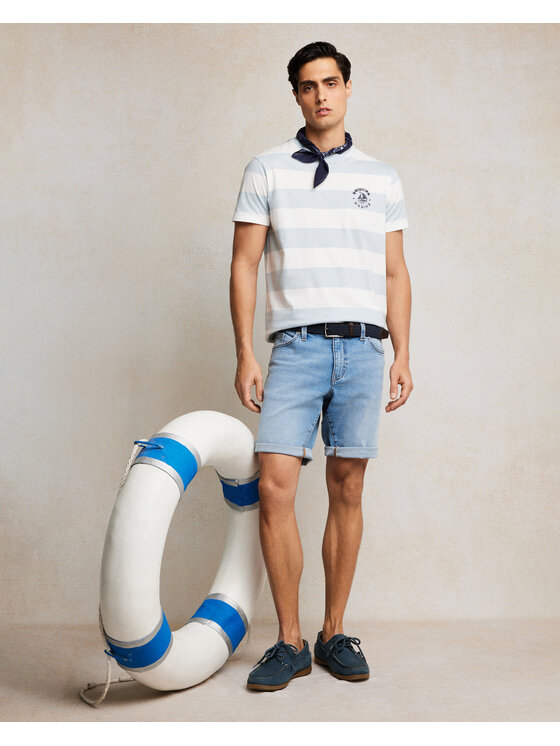 BIG STAR BIG STAR Szorty materiałowe ADEN Niebieski Slim Fit