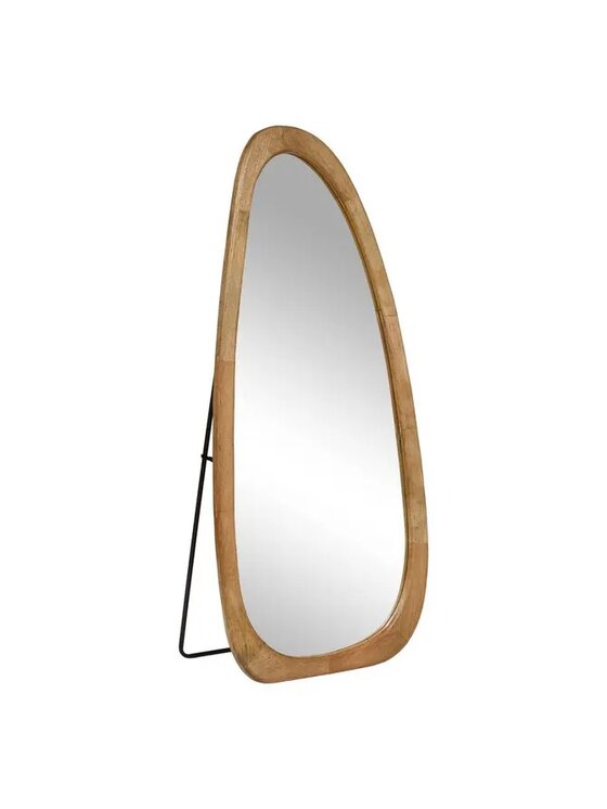 MIAhome MIAhome Lustro stojące w drewnianej ramie Stan 175x80 cm Brązowy