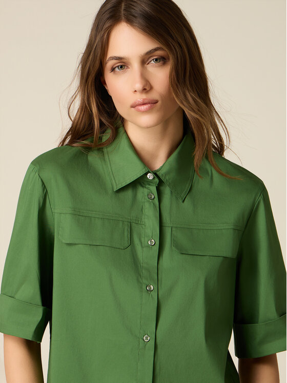 Oltre Oltre Camicia 5074R103205N005 Verde Boxy Fit