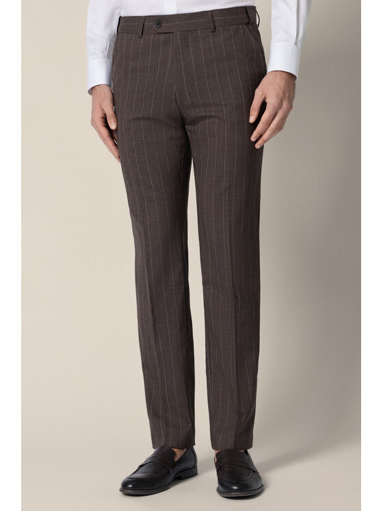 Lancerto Lancerto Garnitur Ceuta GA073126000014 Brązowy Slim Fit
