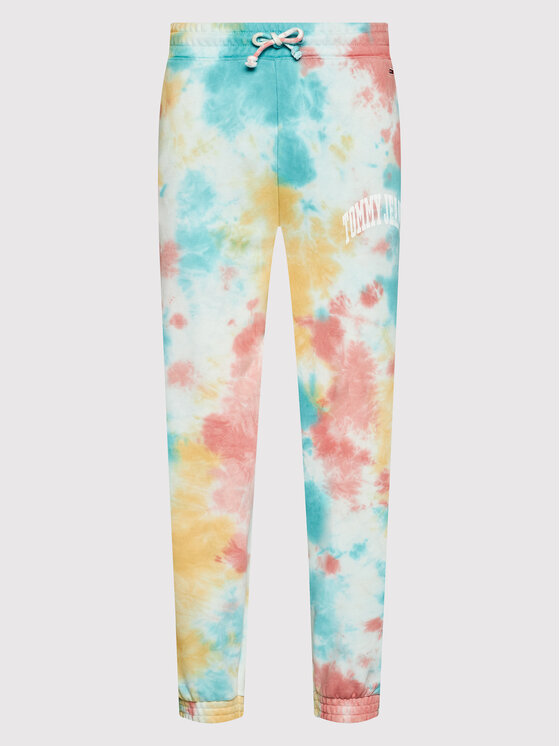 Tommy Jeans Tommy Jeans Melegítő alsó Multi Tie Dye DW0DW12639 Színes Relaxed Fit