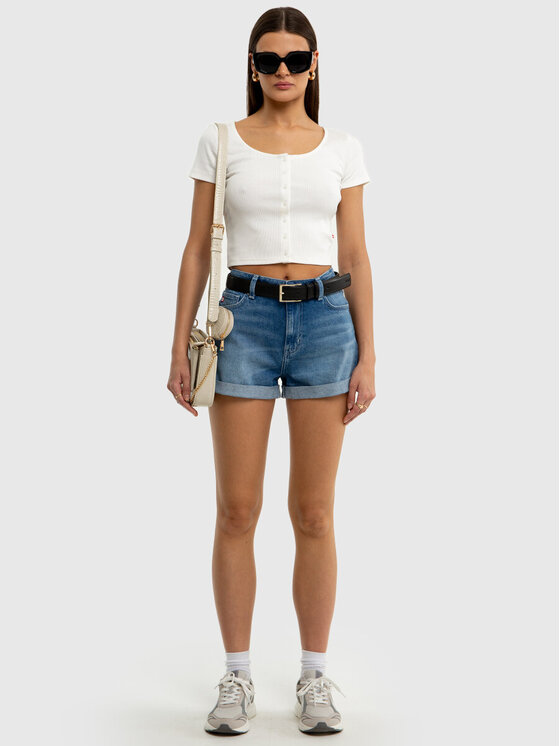 BIG STAR BIG STAR Szorty jeansowe AYAKO_294_110 Niebieski Basic Fit
