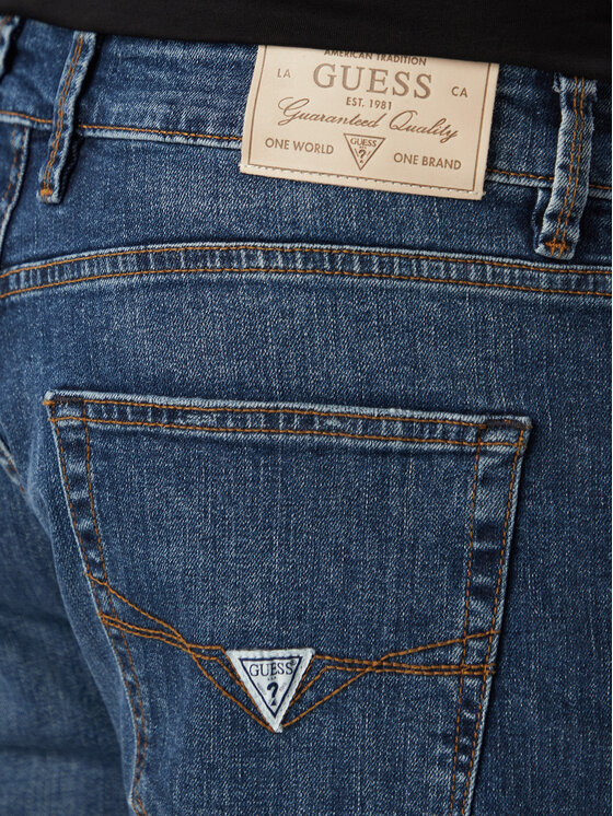 Guess Guess Jeansy Angels M6YAN2 D1476 Granatowy Slim Fit