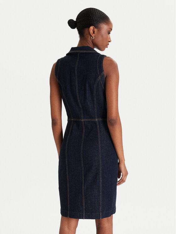 Guess Guess Джинсова сукня W5YK24 D5PW1 Cиній Regular Fit