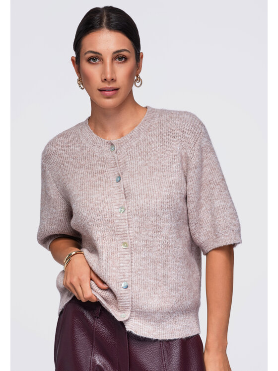 Ombre Ombre Bluzka OW-TS-E0091 Różowy Relaxed Fit