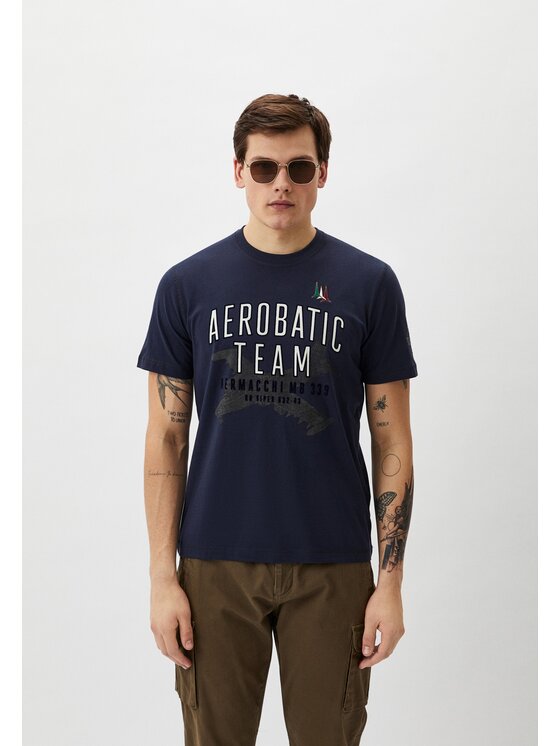 Aeronautica Militare Aeronautica Militare T-Shirt 241TS2219J641 Granatowy Regular Fit