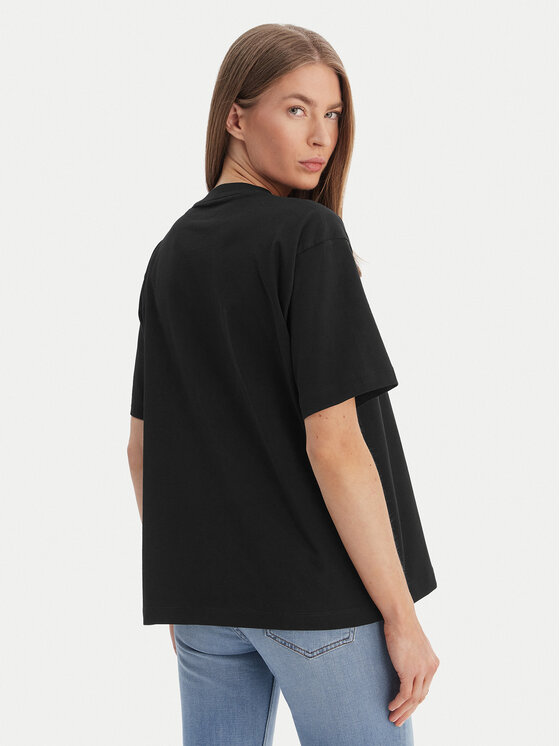 Guess Jeans Guess Jeans T-Shirt W6RI20 K8HM0 Černá Oversize