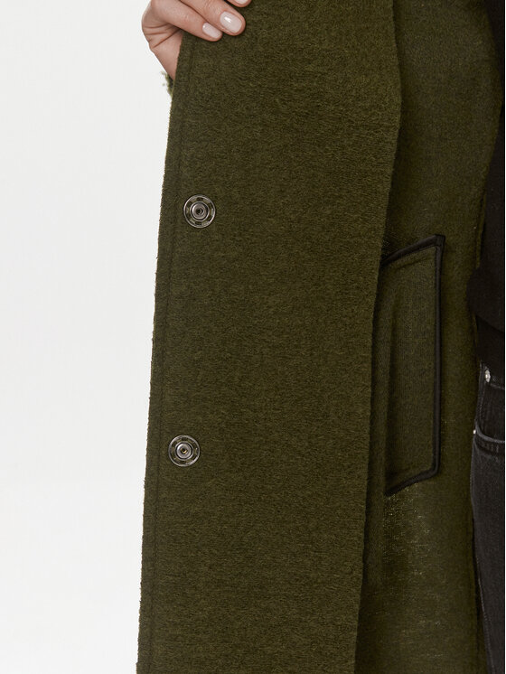 Culture Culture Cappotto di lana Cubirgith 50106972 Verde Classic Fit