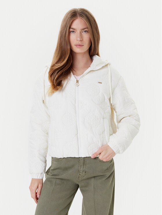 Guess Guess Bunda pro přechodné období V5YL03 WHEB2 Écru Regular Fit
