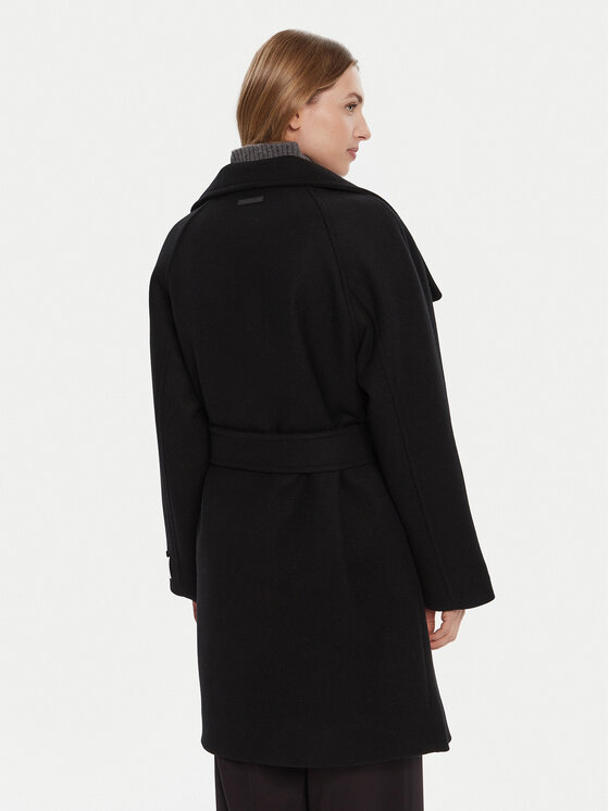Calvin Klein Calvin Klein Vuneni kaput LV044D557G Crna Regular Fit