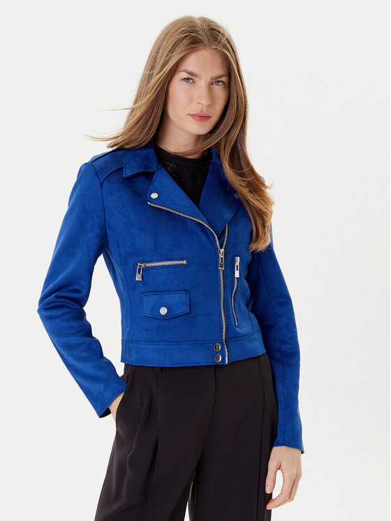 Morgan Morgan Μπουφάν από απομίμηση δέρματος 241-GOUSMI Μπλε Regular Fit