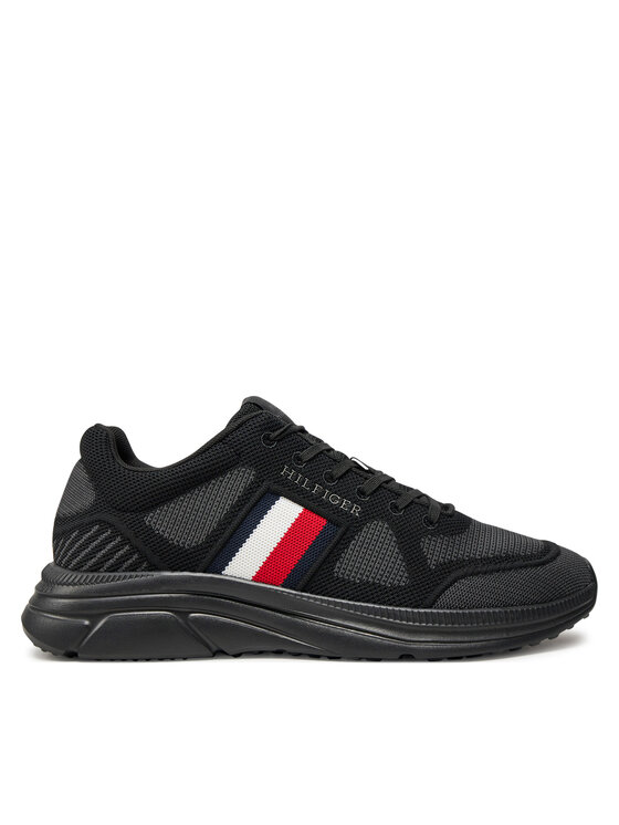 Tommy Hilfiger Snīkeri Modern Runner Knit Evo Ess FM0FM05245 Melns