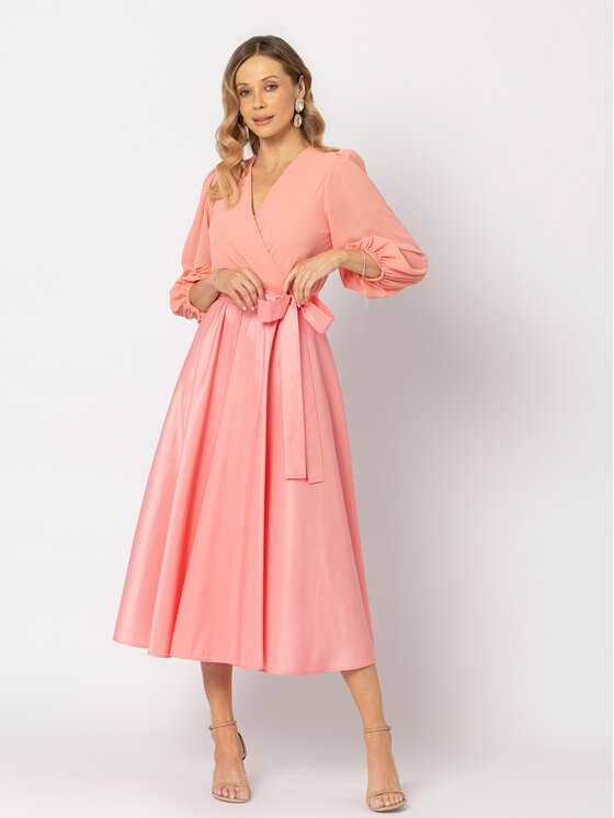 LIDIA KALITA LIDIA KALITA Sukienka koktajlowa Beverly Różowy jasny Flare Fit