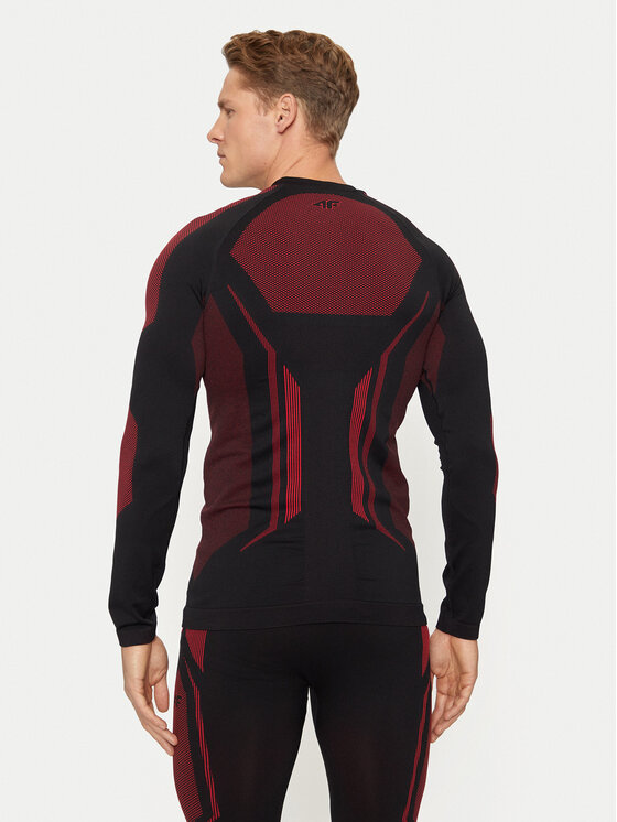 4F 4F Termoaktyvus apatinis trikotažas, viršus 4FWAW24USEAM165 Raudona Slim Fit