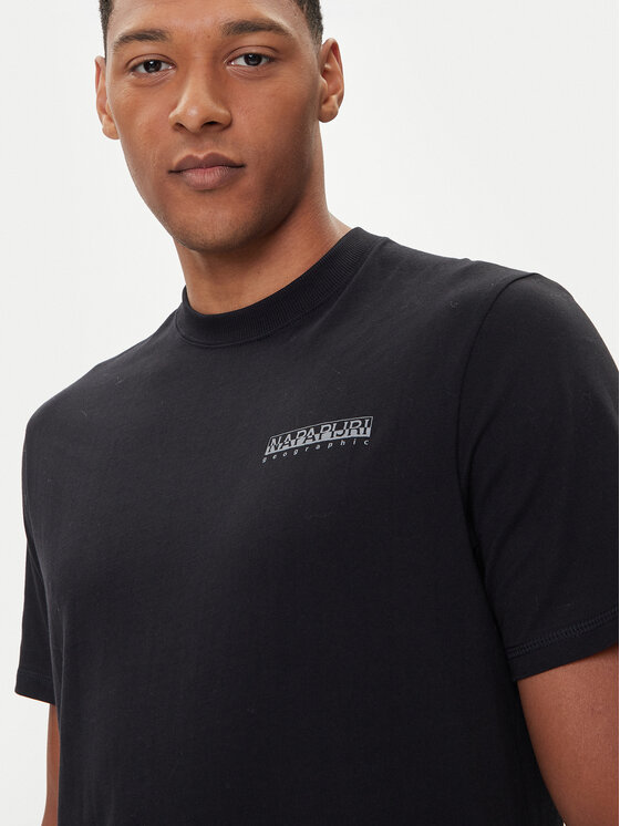 Napapijri Napapijri Marškinėliai S-Back Graphic NP0A88SU Juoda Regular Fit