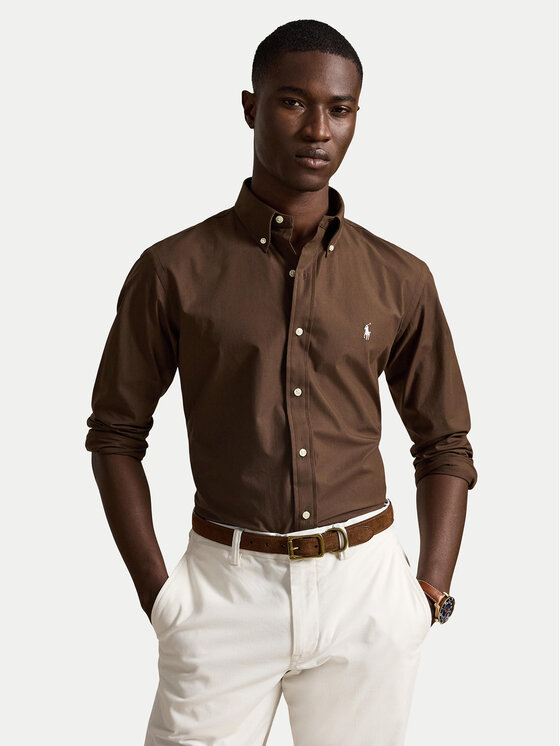 Polo Ralph Lauren Polo Ralph Lauren Koszula 710929349505 Brązowy jasny Custom Fit