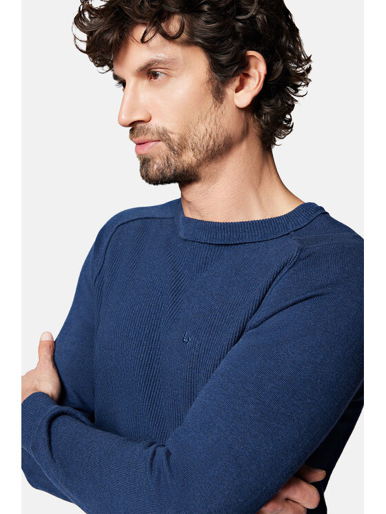 Lancerto Lancerto Sweter Andrei SW073223000097 Granatowy Regular Fit