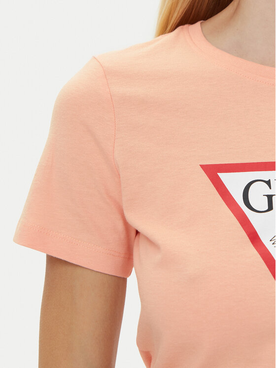 Guess Guess T-Shirt W1YI1B I3Z14 Korálová Regular Fit