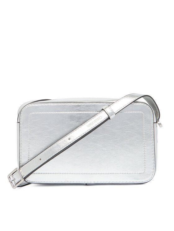 Calvin Klein Calvin Klein Käekott Bold Ck Metallic Camera Bag LV04F3331G Hõbedane