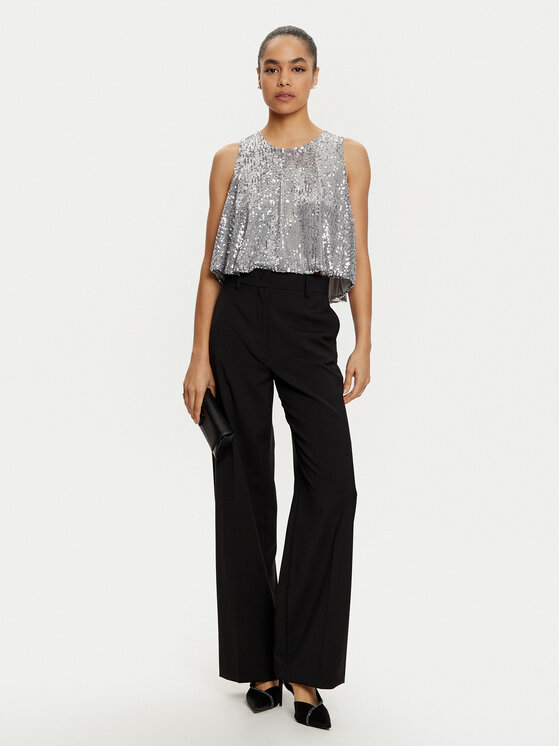 ViCOLO ViCOLO Bluse TS0351 Silberfarben Regular Fit