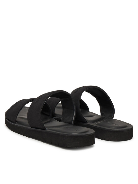 Calvin Klein Calvin Klein Şlapi Double Strap Cv Logo HM0HM01801 Negru