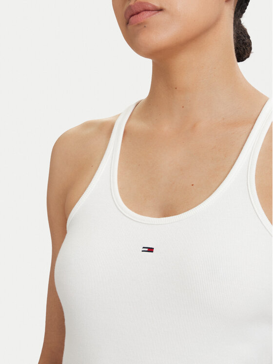 Tommy Jeans Tommy Jeans Top Racerback DW0DW22264 Bianco Slim Fit