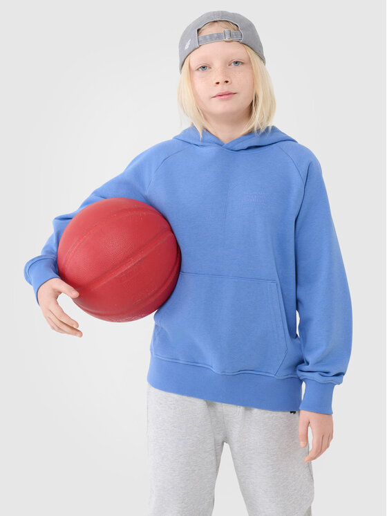 4F 4F Bluza BASIC+ Niebieski jasny Oversize