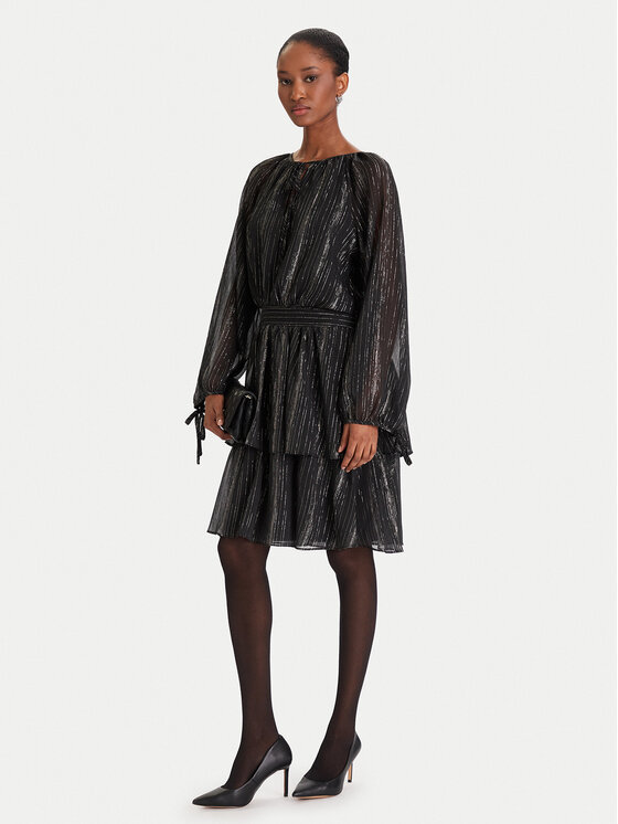 DKNY DKNY Koktejlové šaty DD5H1H71 Čierna Regular Fit