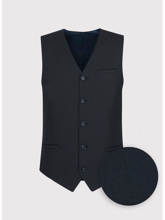 Pako Lorente Pako Lorente Kamizelka P22SP-8G-027 Granatowy Slim Fit