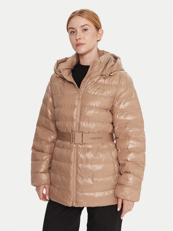 Calvin Klein Calvin Klein Зимно яке LV044D542G Бежов Regular Fit