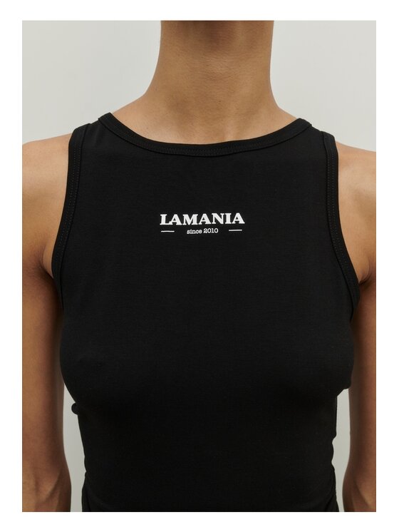 La Mania La Mania Top bez ramínek BASIC 3 CROP TOP Černá Classic Fit
