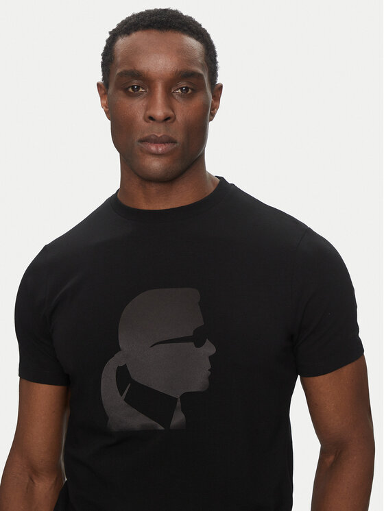 KARL LAGERFELD KARL LAGERFELD Marškinėliai 755054 552221 Juoda Regular Fit