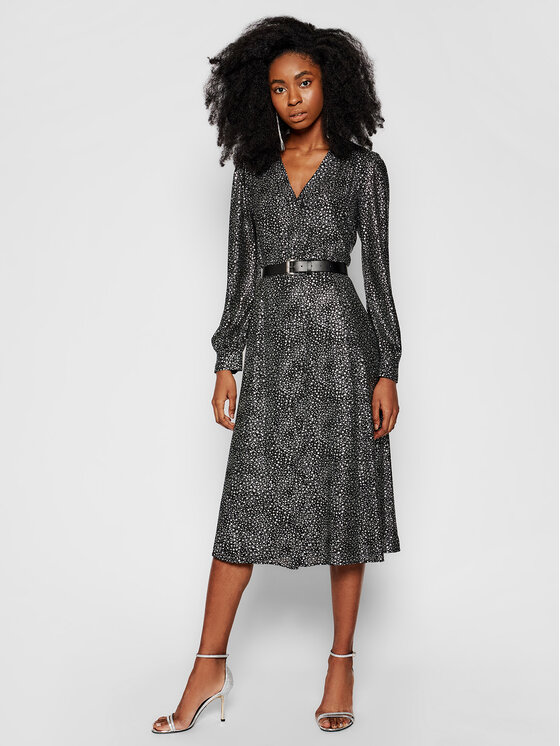MICHAEL Michael Kors MICHAEL Michael Kors Sukienka codzienna MH08Y46G7Y Czarny Regular Fit