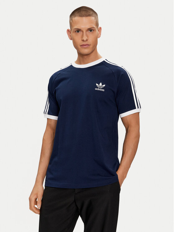 adidas adidas T-Shirt Adicolor Classics 3-Stripes T-Shirt IA4850 Modrá Slim Fit